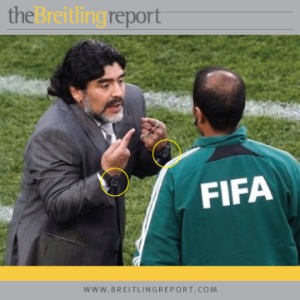 Diego Maradona - two watches at once